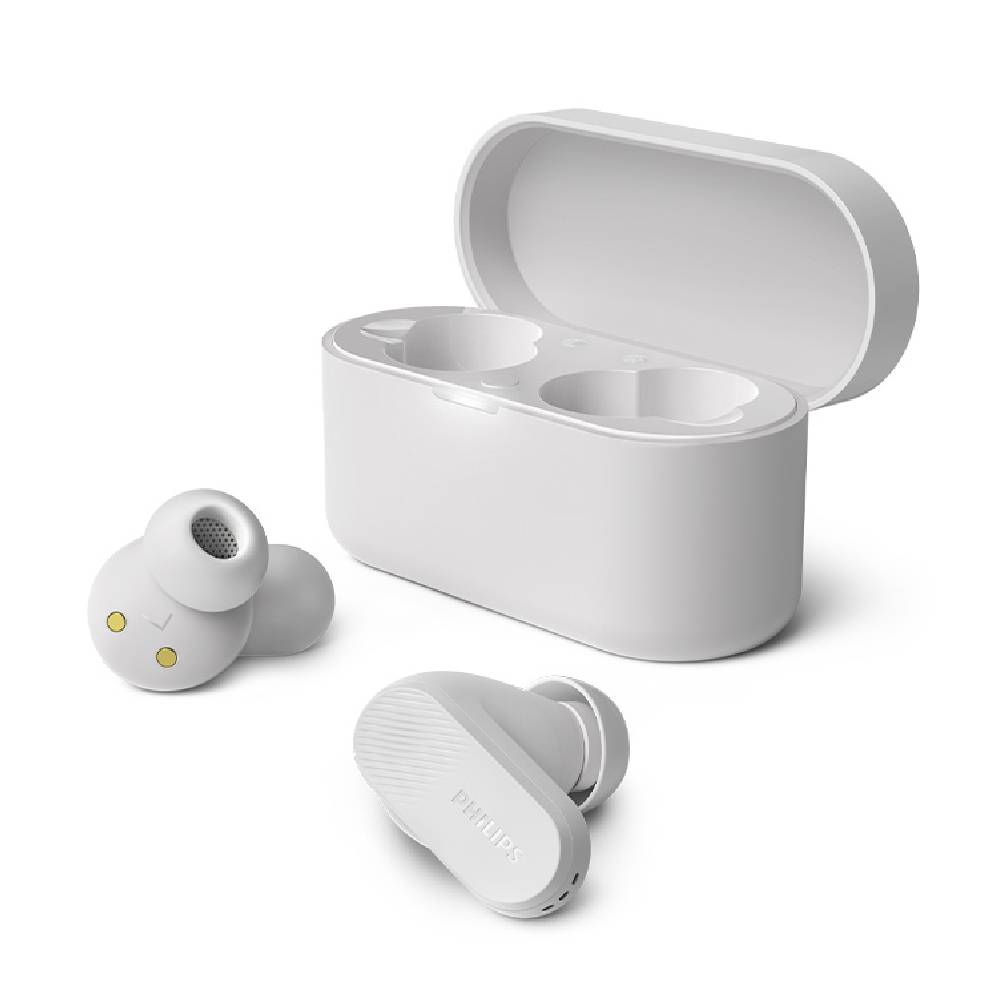 Audífonos bluetooth True Wireless Philips TAT3509WT, resistencia al agua IPX4, batería hasta 24 horas, blanco